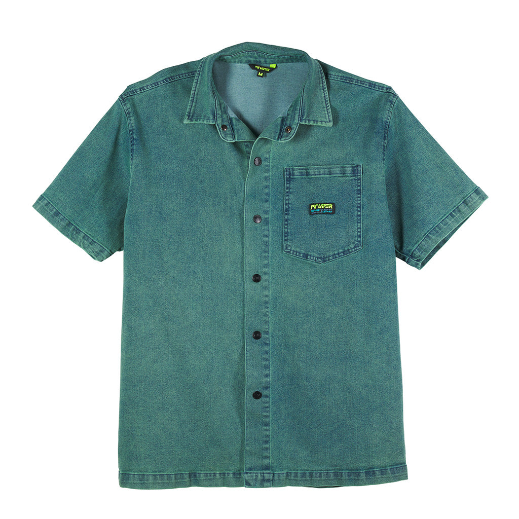 Rec Center Sport Denim Short Sleeve Shirt - L image