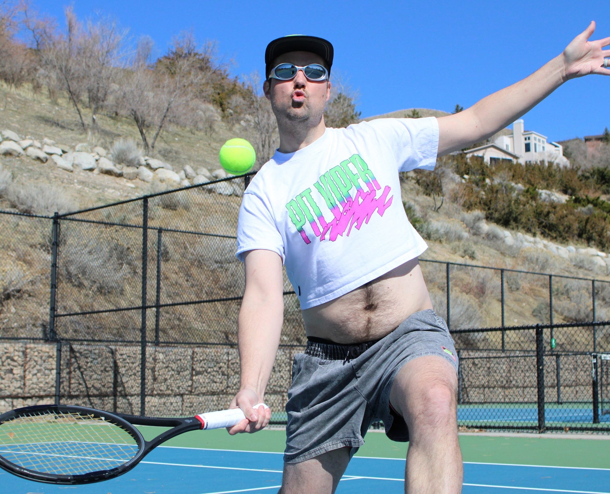 White Artificial Crop Tee image 1